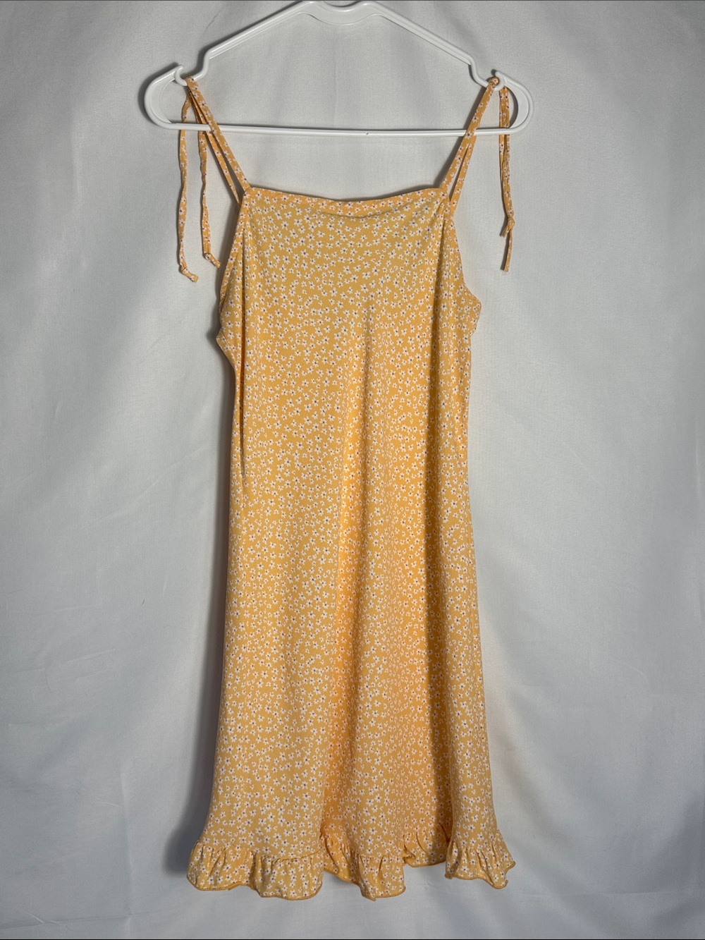 Altar’d State Sunshine Ditsy Floral Print Tie-Shoulder Mini Dress Size Small